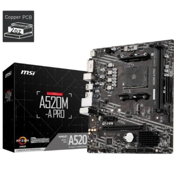 MSI MAINBOARD (AM4) MSI A520M-A PRO DDR4